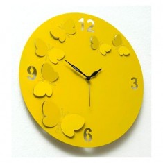 Designové hodiny D&D 206 Meridiana 38cm Meridiana barvy kov starorůžový &quot;fuchsia&quot; lak
