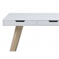 Pracovní stůl s 3 zásuvkami Edita, 140 cm, bílá / jasan