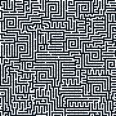Puzzle Labyrinth 500 dílků, 50x50 cm, bílá / černá