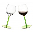 Houpací sklenice  SAGAFORM Rocking Wine Glass, 2ks, zelené