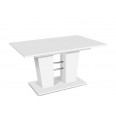 Jídelní stůl rozkládací Brenda, 180 cm, bílá, bílá