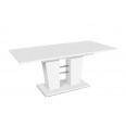 Jídelní stůl rozkládací Brenda, 180 cm, bílá, bílá