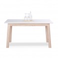 Jídelní stůl rozkládací Side, 180 cm, bílá / dub