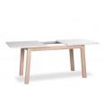 Jídelní stůl rozkládací Side, 180 cm, bílá / dub