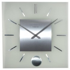 Designové nástěnné hodiny 3146 Nextime Stripe Pendulum Square 40cm