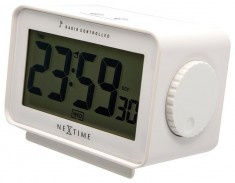 Designové stolní digitální hodiny řízené signálem DCF 5202wi Nextime Easy Alarm 13cm