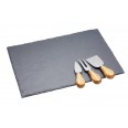 Břidlicová podložka s noži na sýr KITCHEN CRAFT Artesa Slate Cheese Platter Set