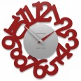 Designové hodiny 10-009 CalleaDesign Mat 33cm (více barevných verzí) Barva rubínová tmavě červená - 65