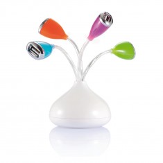 Loooqs, květinový USB hub s LED světýlky 