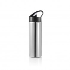 XD Design, Sport, lahev s brčkem, 500ml, stříbrná