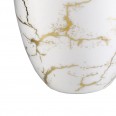 Čajový svícen porcelánový Porslin, 9 cm, bílá/zlatá, bílá / zlatá