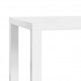Jídelní stůl Priscilla, 80 cm, bílá lesk, bílá