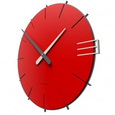 Designové hodiny 10-019 CalleaDesign Mike 42cm (více barevných verzí) Barva rubínová tmavě červená - 65