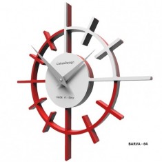Designové hodiny 10-018 CalleaDesign Crosshair 29cm (více barevných verzí) Barva světle červená - 64