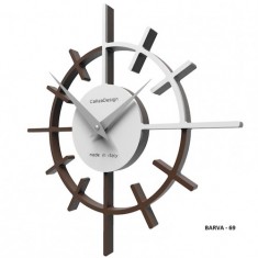 Designové hodiny 10-018 CalleaDesign Crosshair 29cm (více barevných verzí) Barva čokoládová - 69
