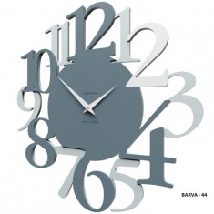 Designové hodiny 10-020 CalleaDesign Russel 45cm (více barevných verzí) Barva šedomodrá tmavá - 44