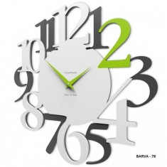 Designové hodiny 10-020 CalleaDesign Russel 45cm (více barevných verzí) Barva zelené jablko - 76