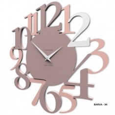 Designové hodiny 10-020 CalleaDesign Russel 45cm (více barevných verzí) Barva švestkově šedá - 34