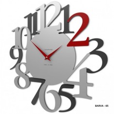 Designové hodiny 10-020 CalleaDesign Russel 45cm (více barevných verzí) Barva rubínová tmavě červená - 65
