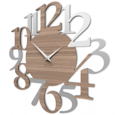 Designové hodiny 10-020n CalleaDesign Russel 45cm (více dekorů dýhy) Design bělený dub - 81