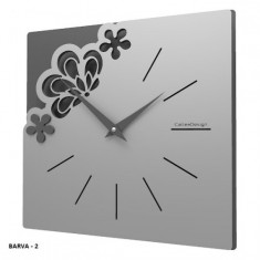 Designové hodiny 56-10-1 CalleaDesign Merletto Small 30cm (více barevných verzí) Barva stříbrná - 2