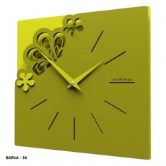 Designové hodiny 56-10-1 CalleaDesign Merletto Small 30cm (více barevných verzí) Barva zelená oliva - 54