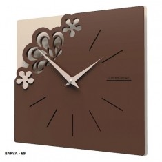Designové hodiny 56-10-1 CalleaDesign Merletto Small 30cm (více barevných verzí) Barva čokoládová - 69
