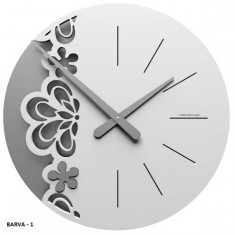 Designové hodiny 56-10-2 CalleaDesign Merletto Big 45cm (více barevných verzí) Barva bílá - 1