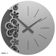 Designové hodiny 56-10-2 CalleaDesign Merletto Big 45cm (více barevných verzí) Barva stříbrná - 2