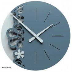 Designové hodiny 56-10-2 CalleaDesign Merletto Big 45cm (více barevných verzí) Barva šedomodrá tmavá - 44