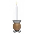 Svícen SAGAFORM Oval Oak Candleholder On Balls