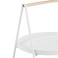 Odkládací stolek Lopes, 40 cm, bílá, bílá