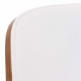 Barová židle Edward ořech, bílá, bílá