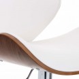 Barová židle Edward ořech, bílá, bílá