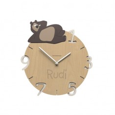 Dětské nástěnné hodiny s vlastním jménem CalleaDesign medvěd 36cm