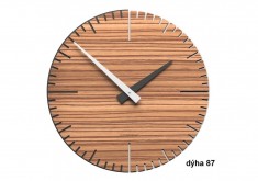 Designové hodiny 10-025 natur CalleaDesign Exacto 36cm (více dekorů dýhy) Design zebrano - 87
