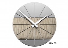 Designové hodiny 10-029 natur CalleaDesign Benja 35cm (více dekorů dýhy) Design tmavý dub - 83