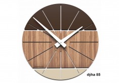 Designové hodiny 10-029 natur CalleaDesign Benja 35cm (více dekorů dýhy) Design černý ořech - 85