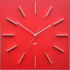 Designové nástěnné hodiny Future Time FT1010RD Square red 40cm