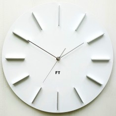 Designové nástěnné hodiny Future Time FT2010WH Round white 40cm